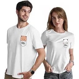 indissh Couple Love Printed 100% Cotton Tshirt for Men and Women - CP-MRMRS-picture-39