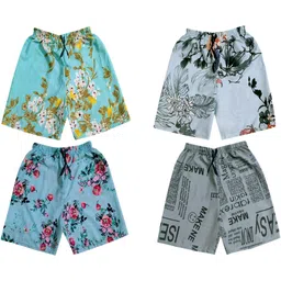 indistar Pack of 4 Printed Women Multicolor Regular Shorts-picture-26