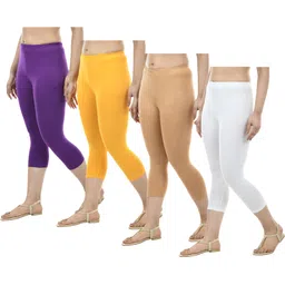 indistar Solid Women Three Fourths-picture-39