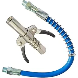 Inditrust 1pc Double handle Grease Gun Coupler with 1pc 30cm Hose 10000 PSI compatible with All Grease Guns 1/8"-picture-18