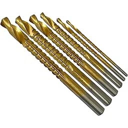 Inditrust Titanium Coated Hss Twist Drill Milling Bits 3-8Mm Serrated Grooving Cutting Carpenter Side Cutting Tap Spiral Saw Drill Bit Woodworking Metal Plastic Hole Tool 6Pcs, Straight-image-28