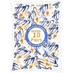 Individually Wrapped Corded Calmer Silicone Ear Plugs, earplugs Hearing Protection for Shooting Noise Reduction, Construction Work, Motorcycle Riding, Hunting, Swimming, Study (10 Pair)-picture-27