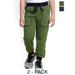 IndiWeaves Boys Pack Of 2 Abstract Printed Fleece Joggers-picture-16