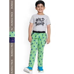 IndiWeaves Boys Pack Of 2 Printed Cotton Track Pants-image-20