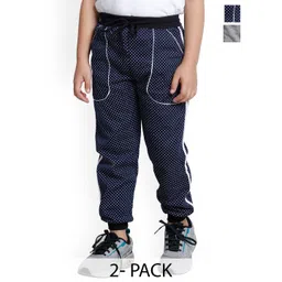 IndiWeaves Boys Pack Of 2 Printed Fleece Joggers-picture-51