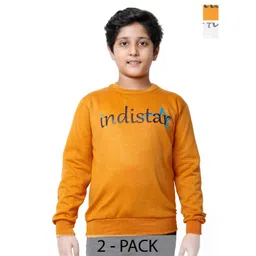 IndiWeaves Boys Pack Of 2 Typography Printed Fleece Pullover Sweatshirt-picture-39