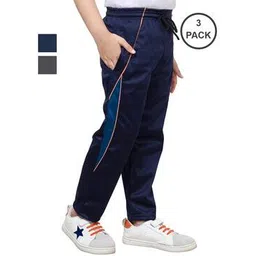 indiweaves Boys Pack of 3 Fitted Track Pants-picture-19