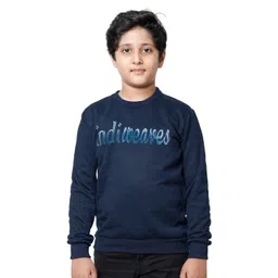 IndiWeaves Boys Typography Printed Fleece Pullover-picture-31