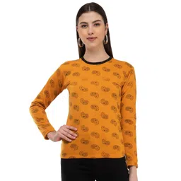 IndiWeaves Ethnic Printed Regular Fit Round Neck Wool T-Shirt-picture-29