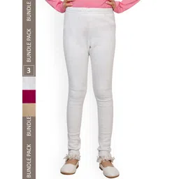 IndiWeaves Girls Pack Of 3 Woolen Ankle-Length Leggings-picture-35