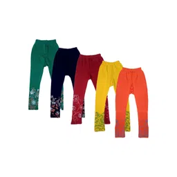 IndiWeaves Girls Pack Of 5 Printed Leggings-picture-10