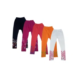 IndiWeaves Girls Pack Of 5 Printed Leggings-picture-27