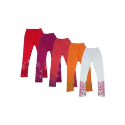 IndiWeaves Girls Pack Of 5 Printed Leggings-picture-14