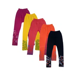 IndiWeaves Girls Pack Of 5 Printed Leggings-picture-16