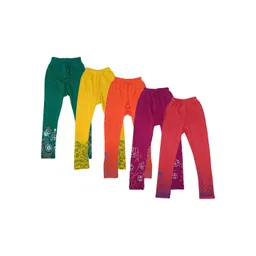 IndiWeaves Girls Pack Of 5 Printed Leggings-picture-17
