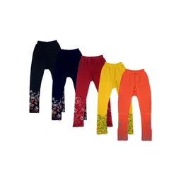 IndiWeaves Girls Pack Of 5 Printed Leggings-picture-30