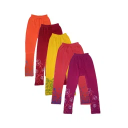 IndiWeaves Girls Pack Of 5 Printed Leggings-picture-20