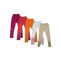 IndiWeaves Girls Pack Of 5 Printed Leggings-picture-24