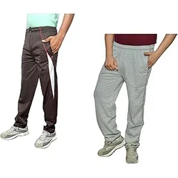 indiweaves Mens Woolen Warm and Polyester TarckPants for Winters (Grey,Brown,40) Pack of 2-picture-31