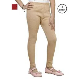 indiweaves Pack of 2 Girls Leggings with Elasticated Waistband-picture-39