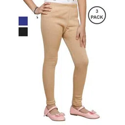 indiweaves Pack of 3 Girl Leggings with Elasticated Waist-picture-41