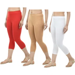 indiweaves Solid Women Three Fourths-picture-19