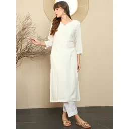 Indo Era Ethnic MotifsEmbroidered Straight Kurtas-picture-39