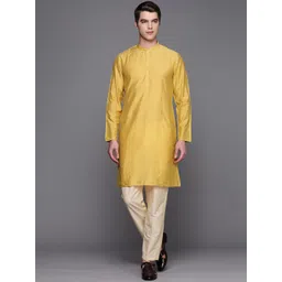 Indo Era Men Yellow Kurta-picture-25