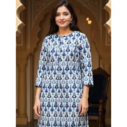 Indo Era Women Ethnic Motifs Printed Straight Kurta-image-26