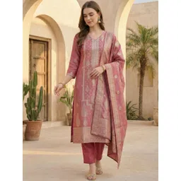 Indo Era Women Ethnic Motifs Regular Kurta with Trousers & With Dupatta-picture-26