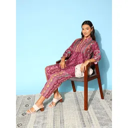 Indo Era Women Floral Printed Co-Ords Set-picture-24