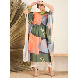 Indo Era Women Geometric Striped Anarkali Kurta-picture-32