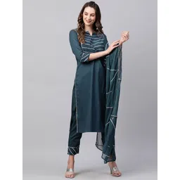 Indo Era Women Gotta Patti Pure Cotton Kurta With Palazzos & Dupatta-picture-36