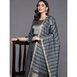 Indo Era Yoke Design Kurta with Palazzos & With Dupatta-picture-35