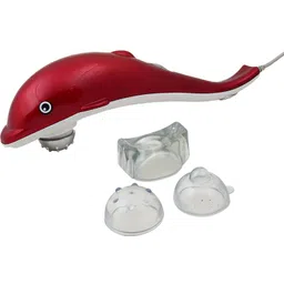 indob Dolphin Shaped Infrared Massager Hammer - Red + White-picture-10