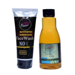 Indopower DD193 100g Activated Charcoal Facewash with Daily Shine &a; 200ml Protect Hair Oil Combo Pack-picture-11