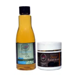 Indopower DD256 200ml Daily Shine &a; Protect Hair Oil  with 100g Activated Charcoal Facial Scrub Combo Pack-picture-30