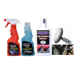 Indopower Ff1142 Leather Shiner Spray, Car Shampoo, 1Pc Car Microfiber Cloth, Scratch Remover, All Tyre Cleaning Brush Kit, AHh1146-picture-39