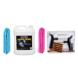 Indopower Ff622 Leather Shiner, 2 Pcs Car Cloth, Tubeless Smart Panchar Kit, AHh624-picture-47