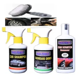 Indopower Ff977 Car Shampoo Gun, Dashboard Shiner Gun, Car Scratch Remover, All Tyre Cleaning Brush Kit, AHh980-picture-47