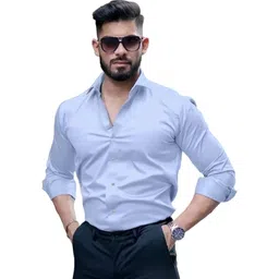 INDOPRIMO Men Solid Spread Collar Cotton Formal Shirt-picture-23