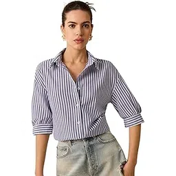 indoprimo Women's Striped Stylish Western Office and Casual Wear Shirt-picture-28