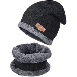 indorise Woolen Cap with Neck Muffler/Neck Warmer Set for Men & Women - Multicolor-picture-52