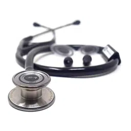 Indosurgicals Silvery III Stainless Steel Black Stethoscope-picture-24