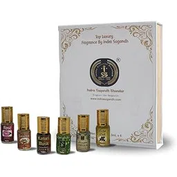 INDRA SUGANDH BHANDAR Attar For Men Combo 3Ml Rollon Liquid(Original Kasturi,Mysore Sandal,Real Rose,Musk Safi,Dubai Oud,Rajnigandha)Luxury Perfume Set Long Lasting&Alcohol Free Ittar/Itra(Pack Of 6)-picture-12