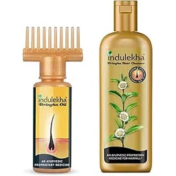 Indulekha Bringha Oil 100ml + Bringha Shampoo 340ml Combo Pack Reduce Hairfall with 9 Full Bringha Plant Extracts-picture-39