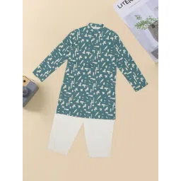 Indus Route by Pantaloons Boys Aqua Printed Suit Sets-picture-18