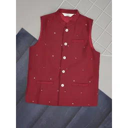 indus route by Pantaloons Boys Embroidered Nehru Jacket-picture-11