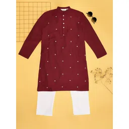 indus route by Pantaloons Boys Floral Regular Kurta with Pyjamas-picture-37