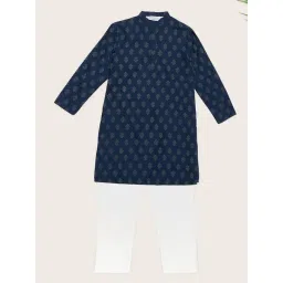 Indus Route by Pantaloons Boys Midnight Navy Printed Suit Sets-picture-19